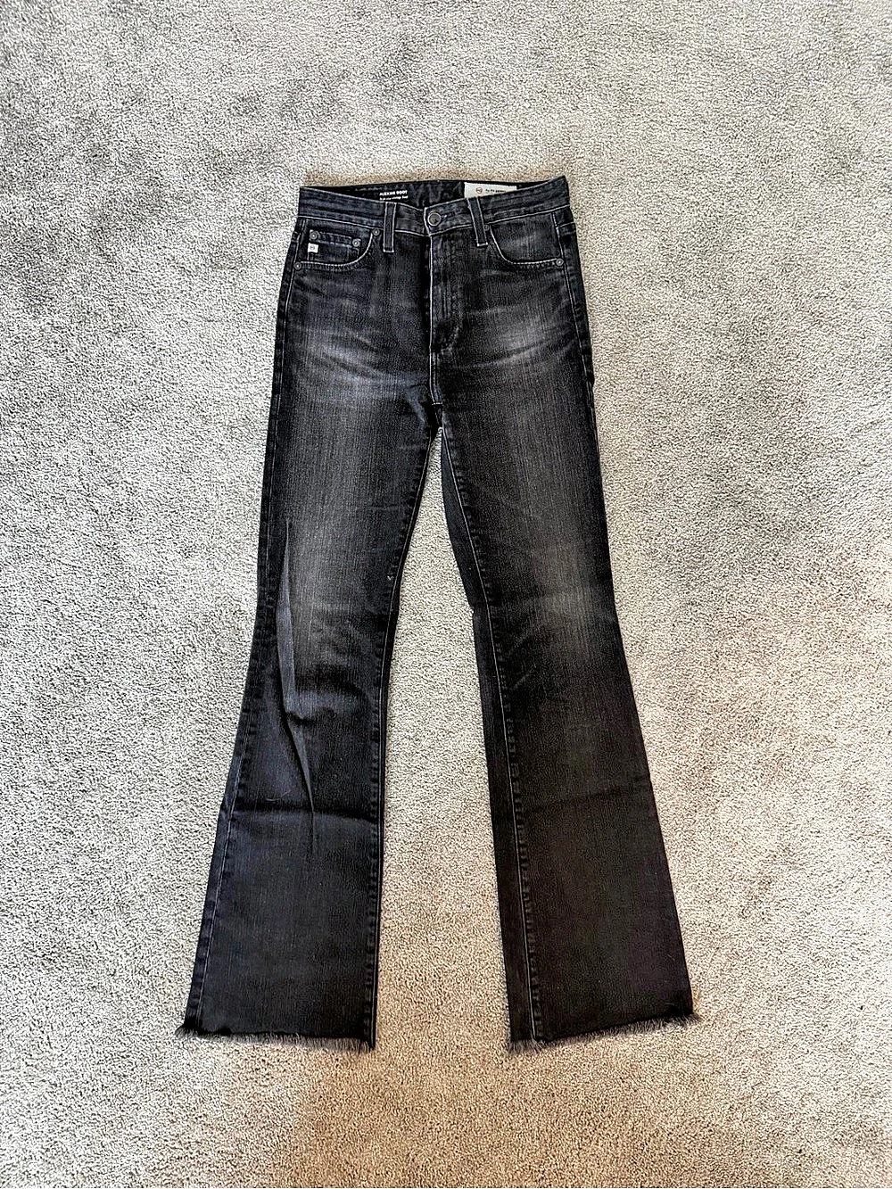 AG Alexxis Boot Black Flare Jeans Size 26